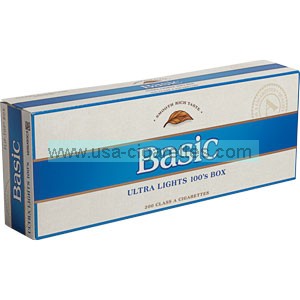 Basic Blue 100's cigarettes